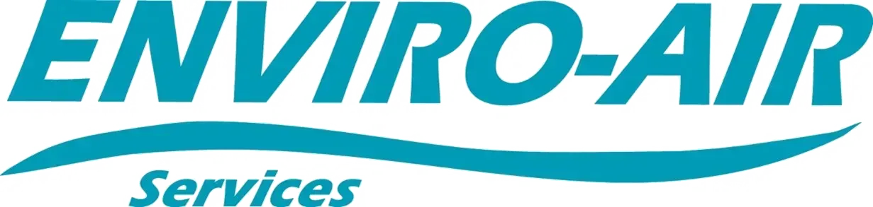 Enviro-Air Services logo in teal with stylized wave lines on a white background