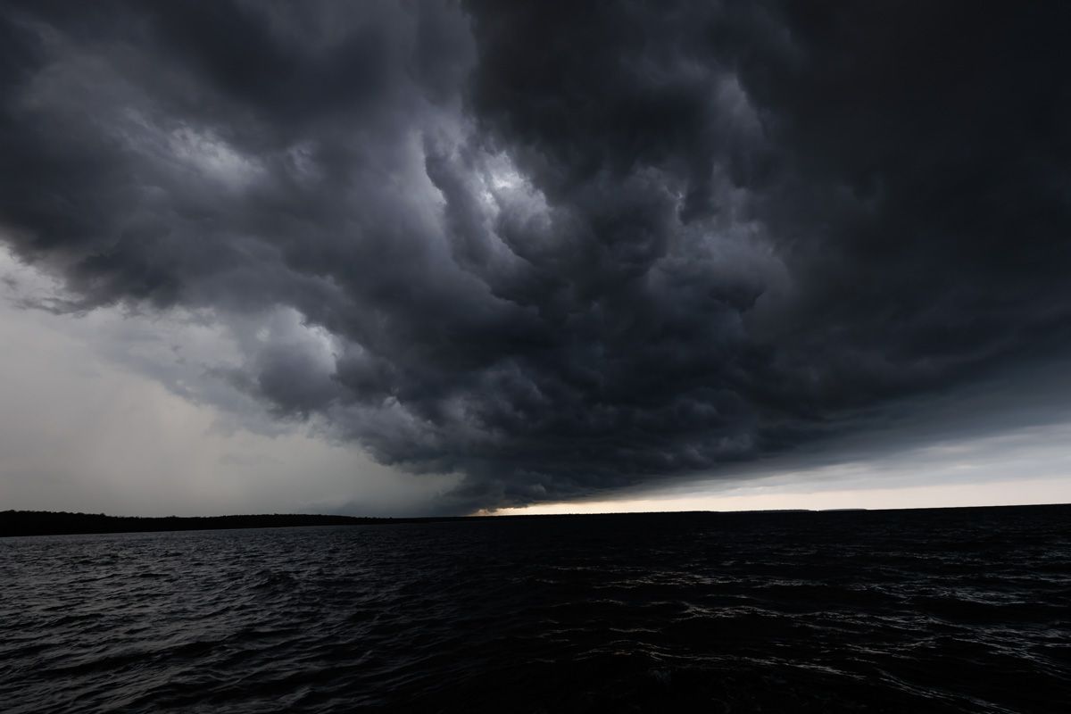 Tropical storm over Tiwi Island captured by Rise ghost net mapping project. 