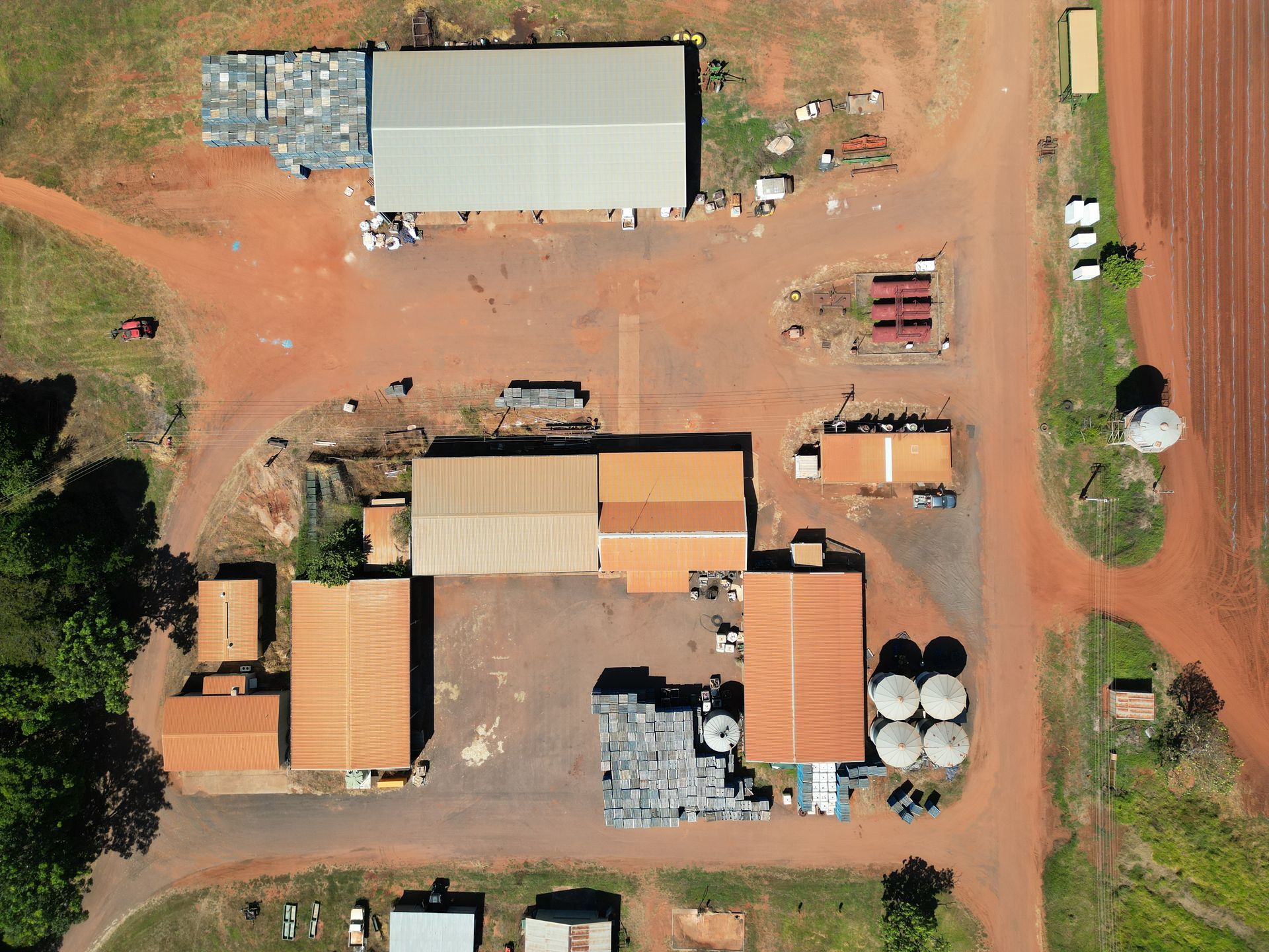 Aerial view of building part of a large-scale remote asset inspection project.