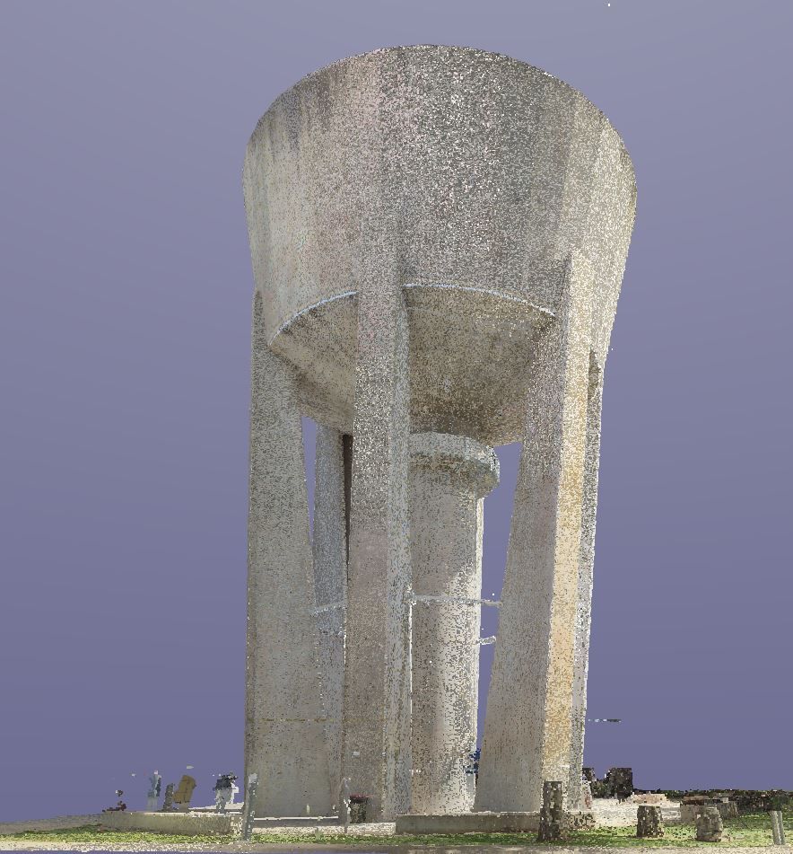 Digital twin of Palmerston Water tower created using drone footage