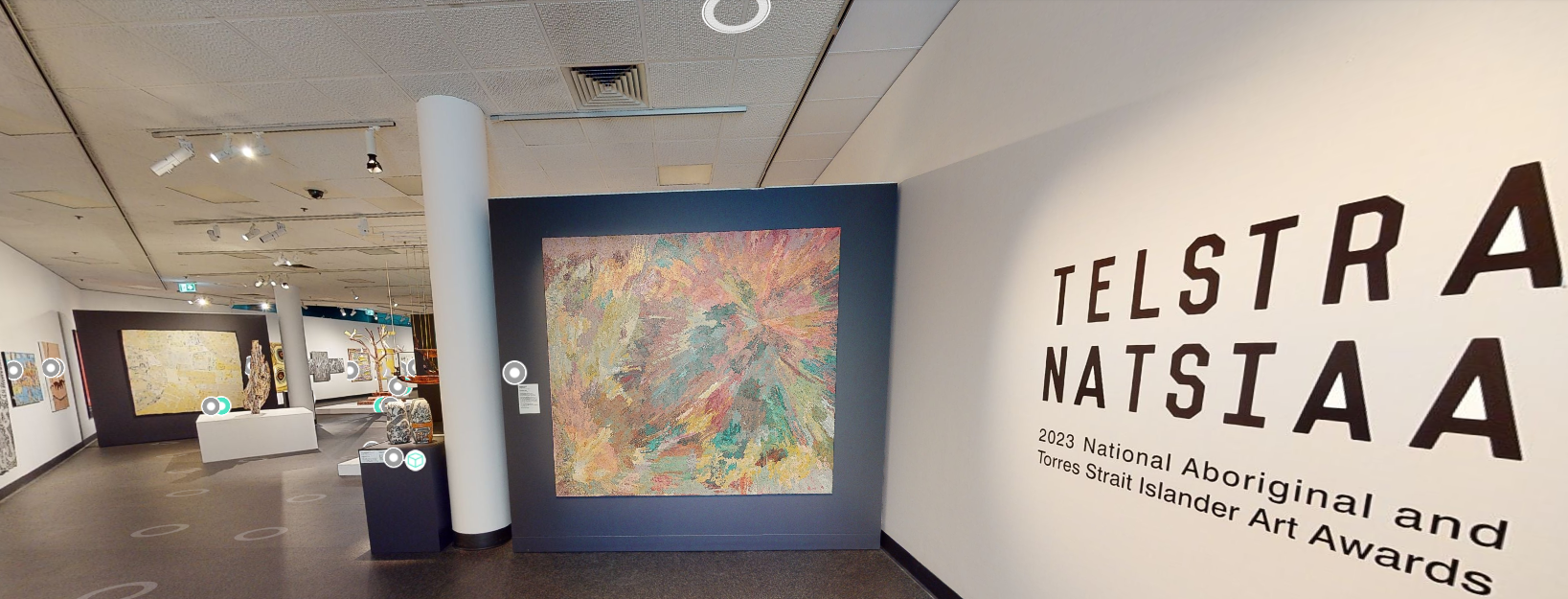 Entrance of Telstra NATSIAA virtual gallery created by Rise.