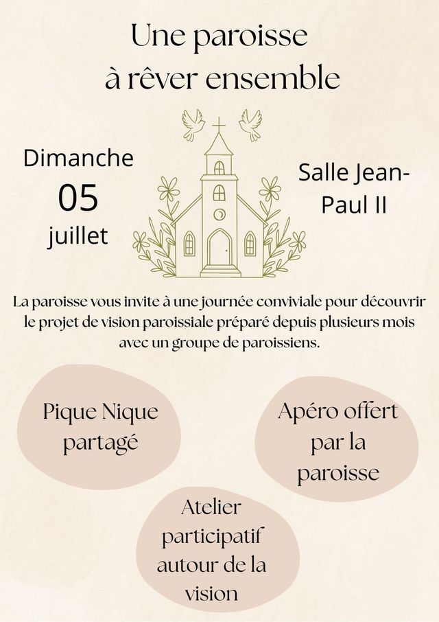 L'affiche « Une paroisse à rêver ensemble »