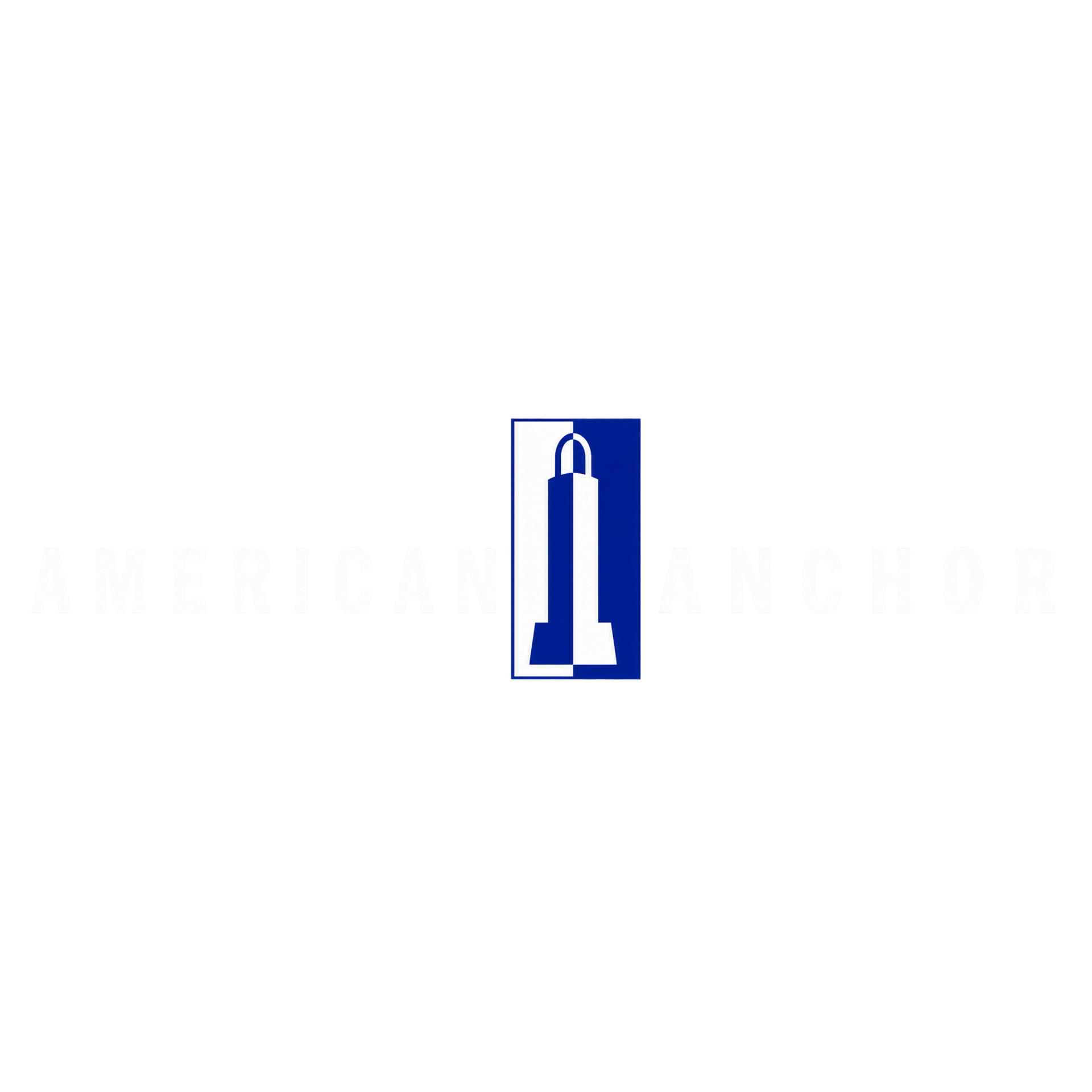 American Anchor logo with blue text and a blue anchor icon on white background