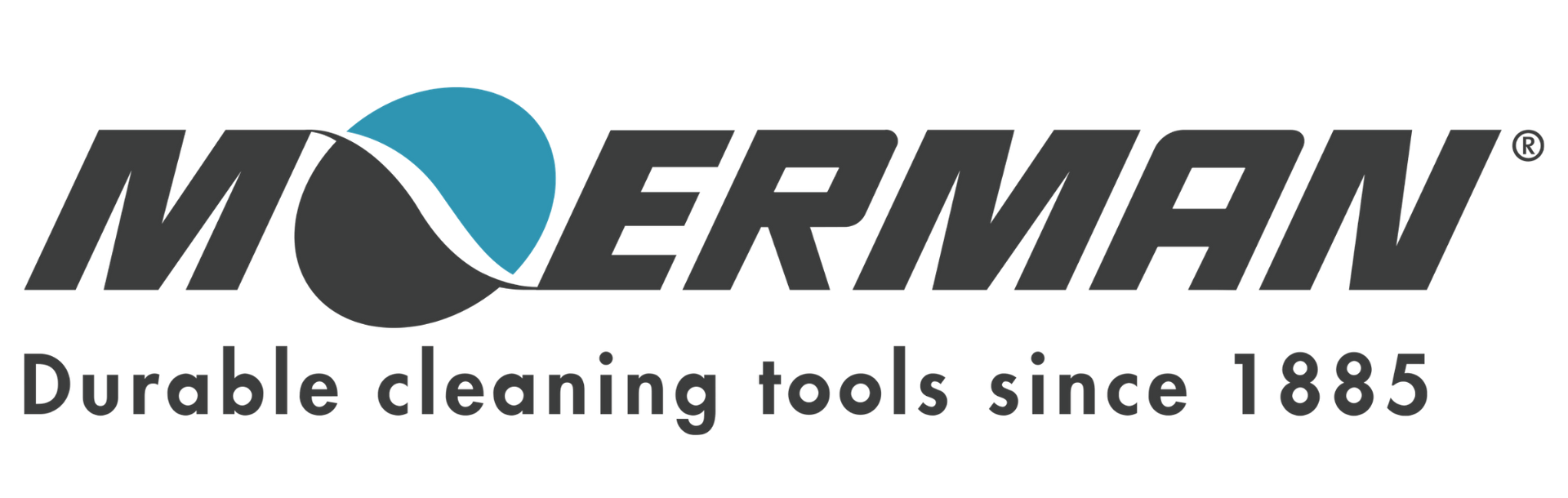 MORMAN logo with tagline “Durable cleaning tools since 1885” in black, teal, and gray