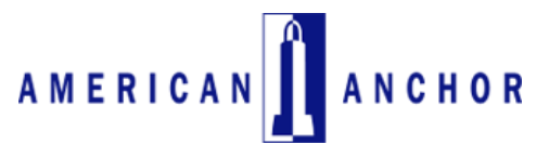 American Anchor logo with blue text and a blue anchor icon on white background
