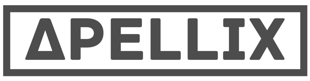 Gray APELLIX logo in a rectangular border on white background