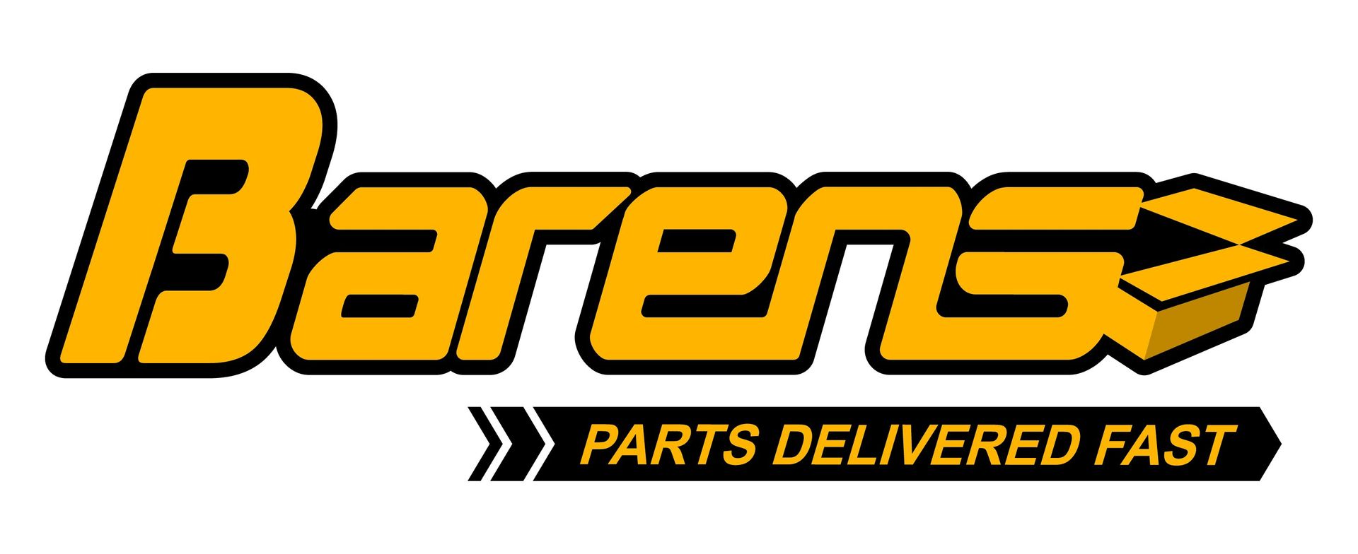 Barens logo in orange and black with the tagline “Parts Delivered Fast”