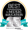 A logo for the best communities for music education