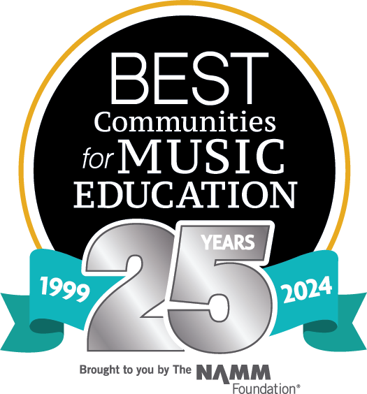 A logo for the best communities for music education