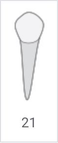 Gray golf tee icon labeled 21