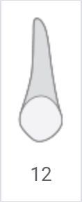 Gray vertical droplet icon above the number 12