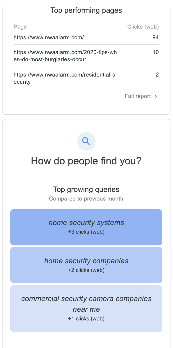 Mobile app screen asking “How do people find you?” with three blue review-source buttons.