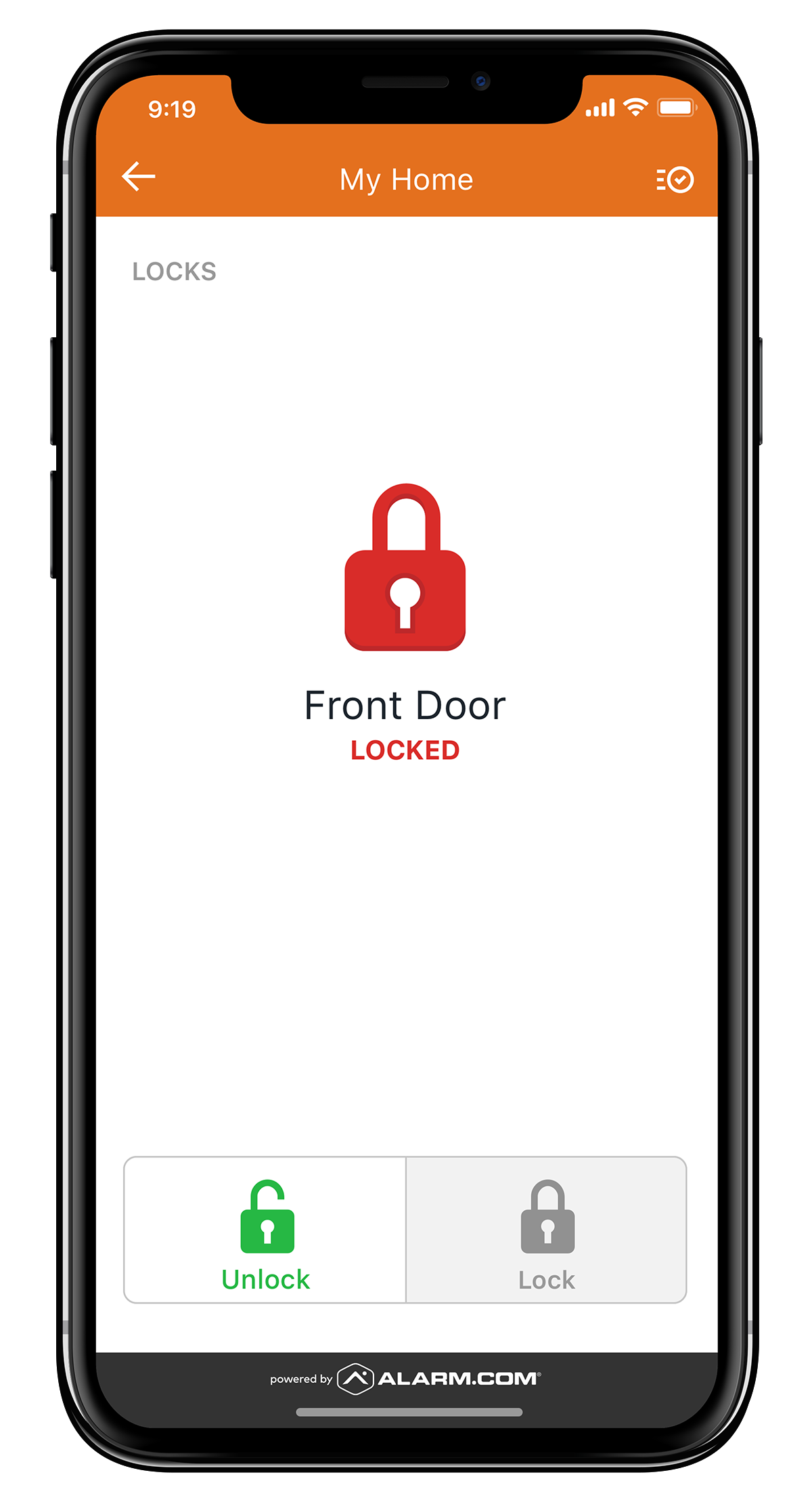 Smart Lock Front Door Locked