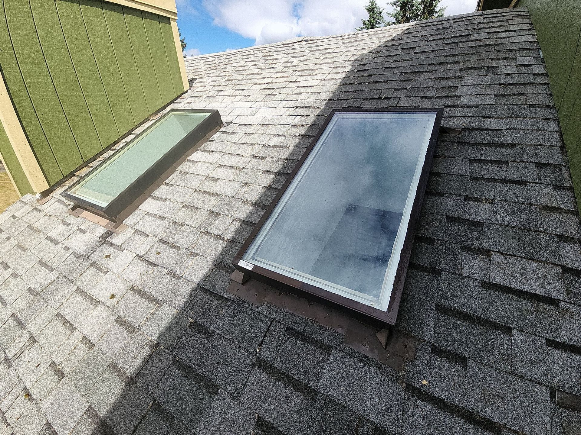before soft wash roof cleaning milton