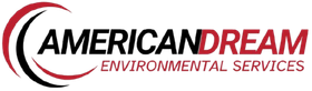 Americandream Environmental Services logo in black, red, and gray