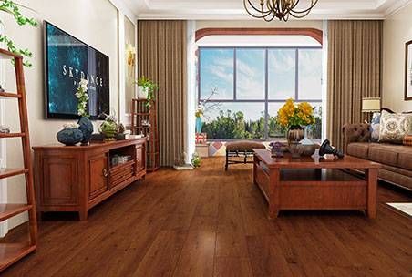 An Empty Living Room With Hardwood Floors And White Walls — Mid Coast Flooring & Blinds In Forster, NSW