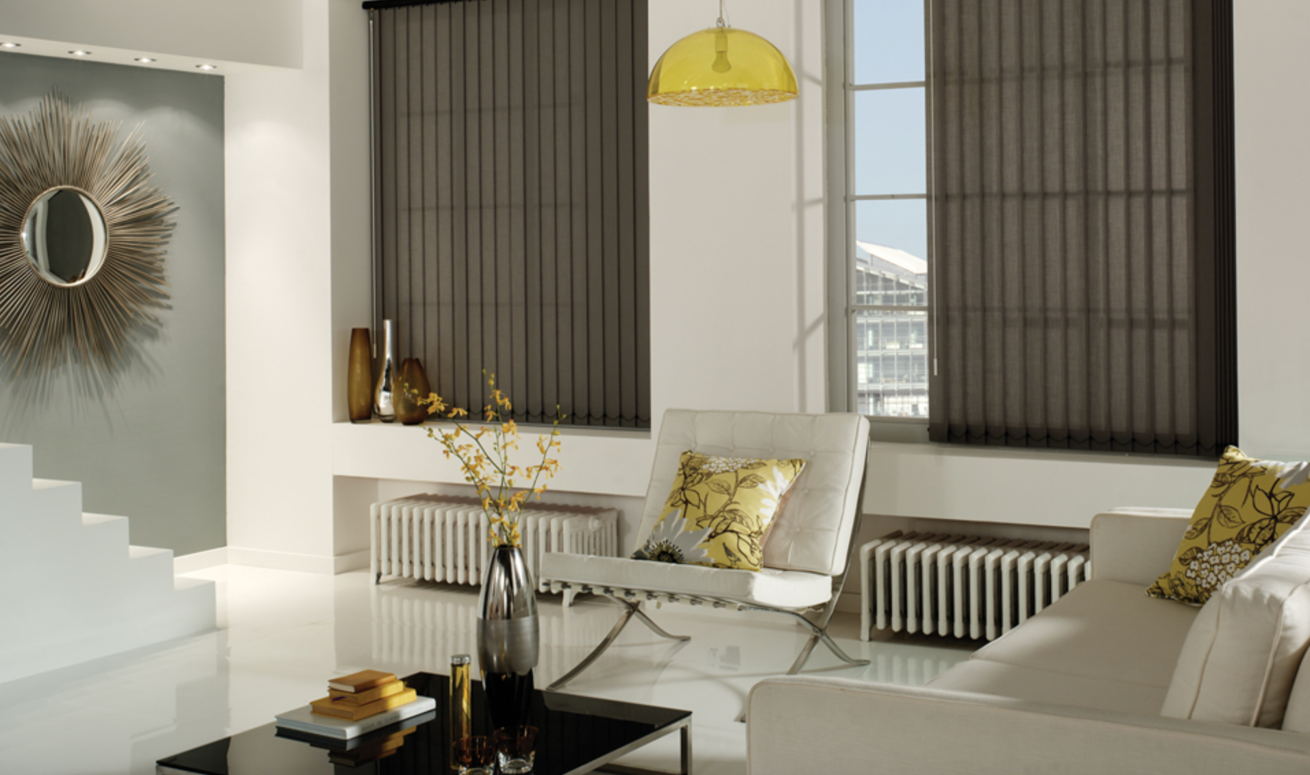 A Close Up Of A Row Of Vertical Blinds On A Window — Mid Coast Flooring & Blinds In Laurieton, NSW