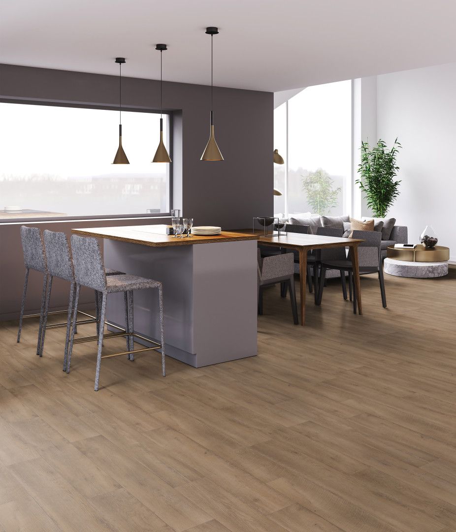 A Living Room With A Couch , Table , And Shelf — Mid Coast Flooring & Blinds In Forster, NSW