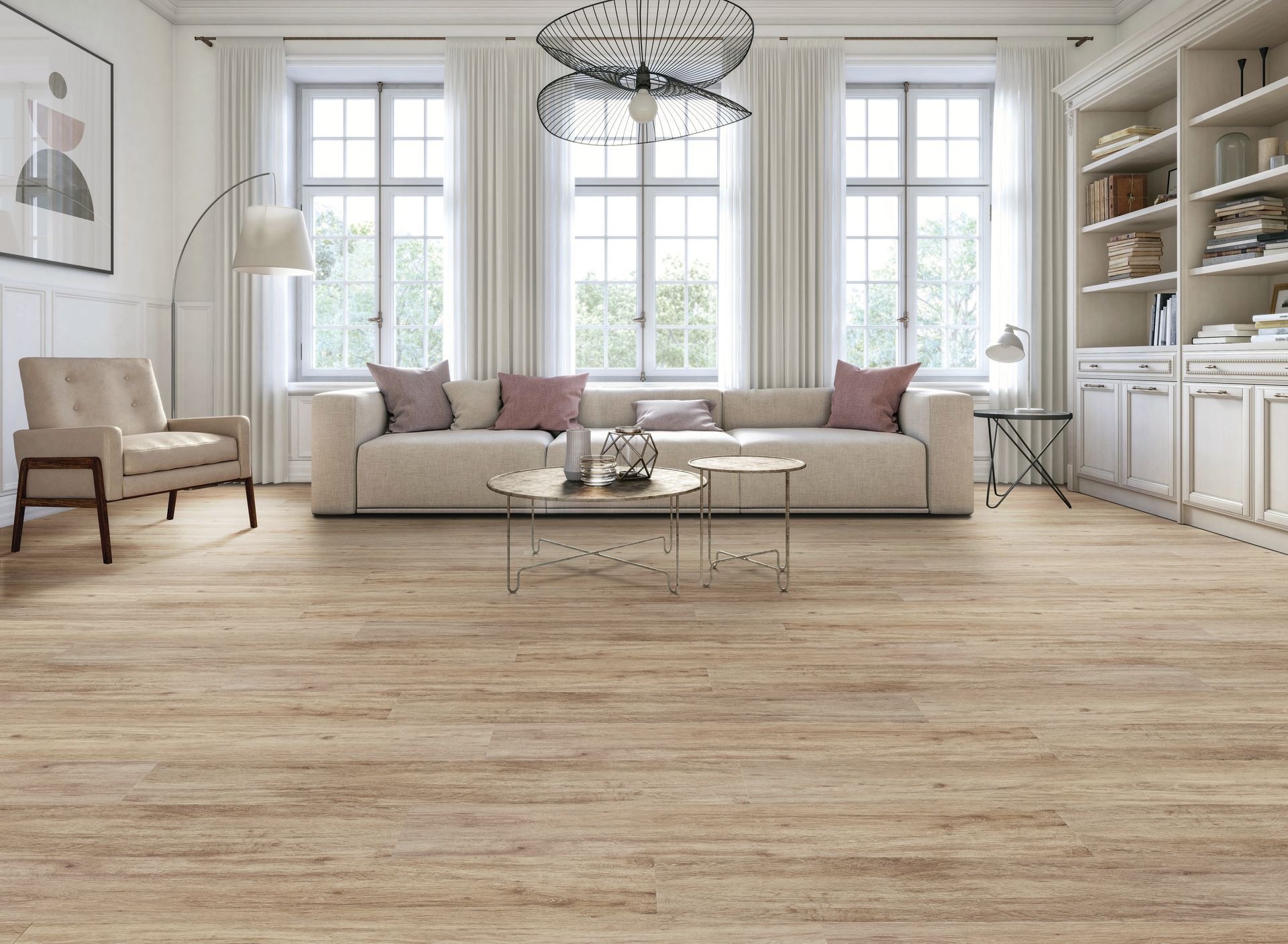 Three Pieces Of Wood Are Stacked On Top Of Each Other On A Wooden Floor — Mid Coast Flooring & Blinds In Harrington, NSW