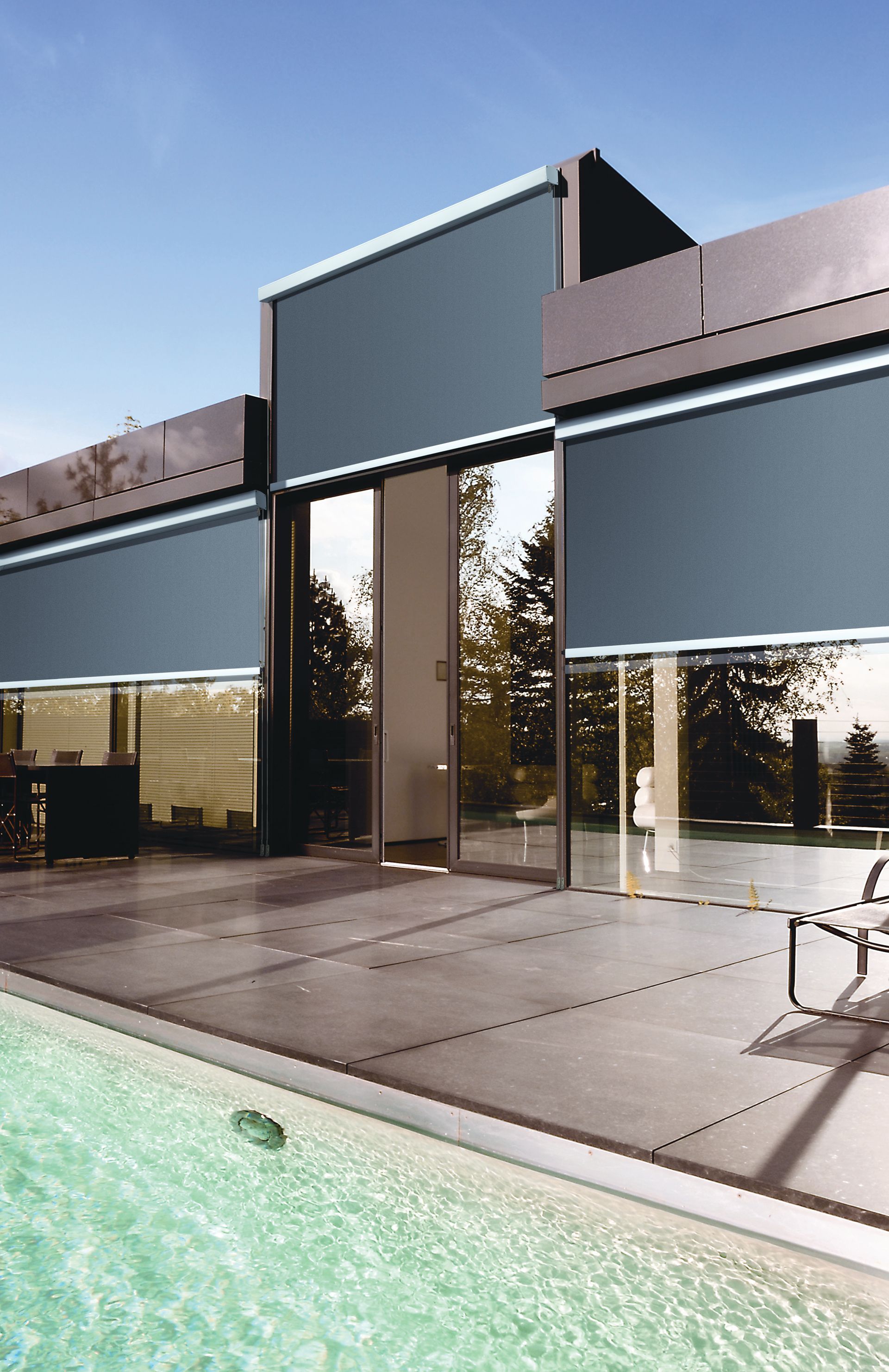 A House With A Large Awning Over The Patio Area — Mid Coast Flooring & Blinds In Harrington, NSW