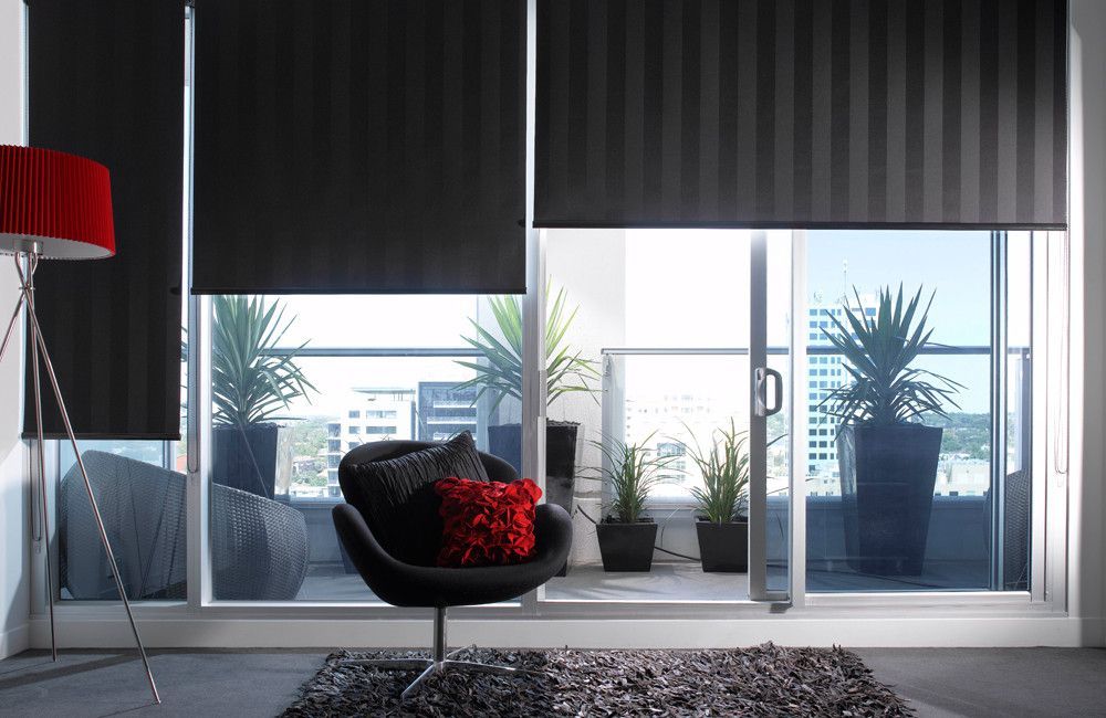 A Close Up Of A Window With A Roller Blind On It — Mid Coast Flooring & Blinds In Harrington, NSW