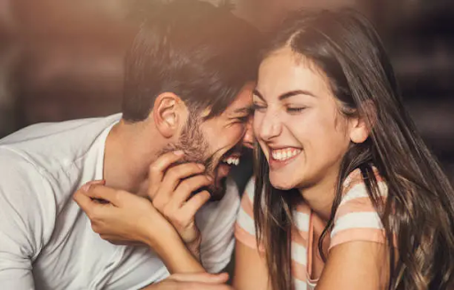 couples laughing