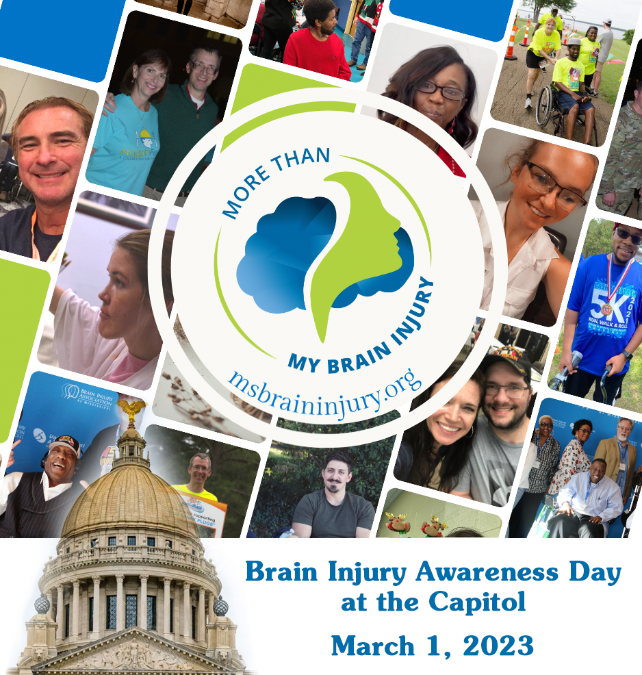 A poster for brain injury awareness day at the capitol
