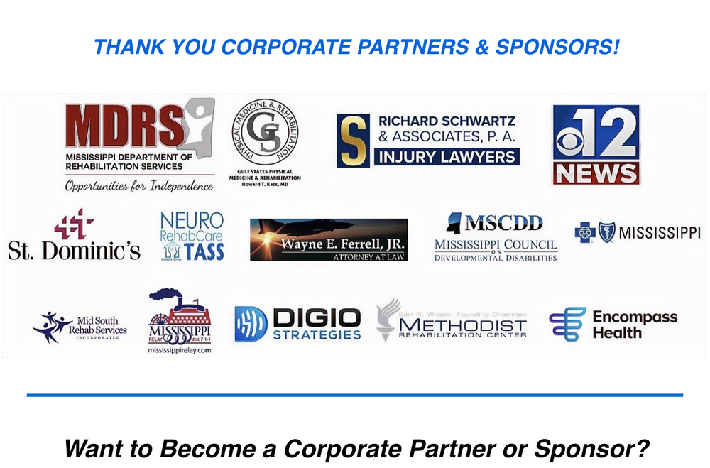 A poster that says thank you corporate partners and sponsors