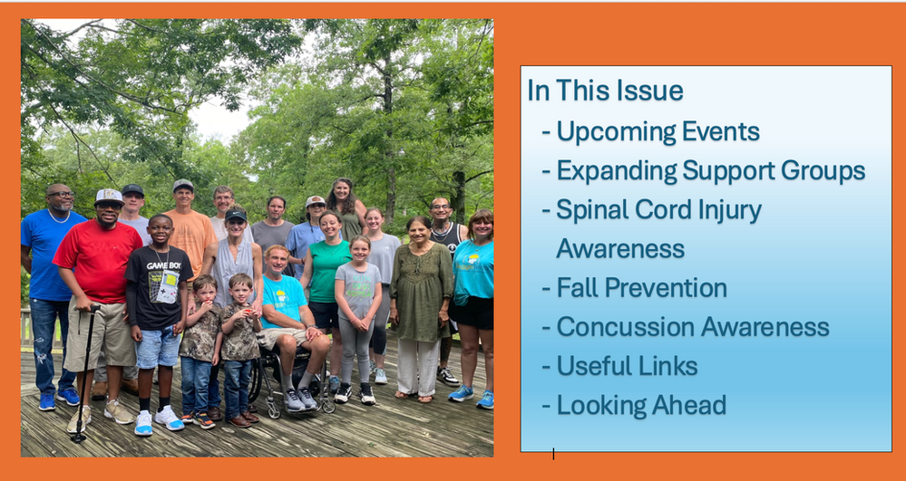 A group of people are standing next to each other in a park.