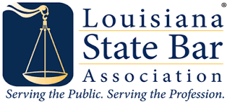 The logo for the louisiana state bar association