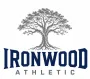 Ironwood Athletic logo with a gray tree above navy text