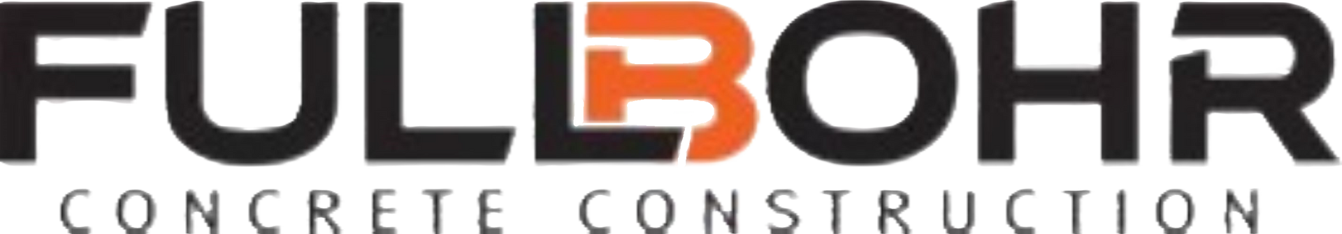 FULLBOHR Concrete Construction logo in black and gray on a white background