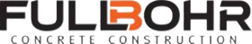 FULLBOHR Concrete Construction logo in black and gray on a white background