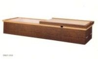 cremation casket of light wood