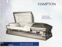 a picture of a silver casket with the lid open .