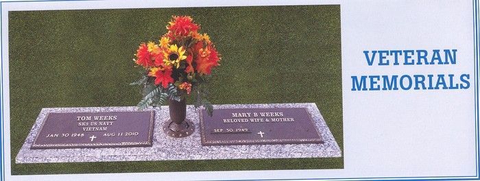 Flat headstone
