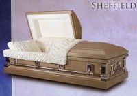 a picture of a casket with the lid open .