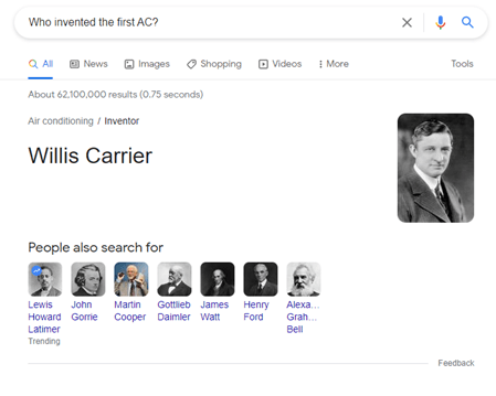 who invented the first AC