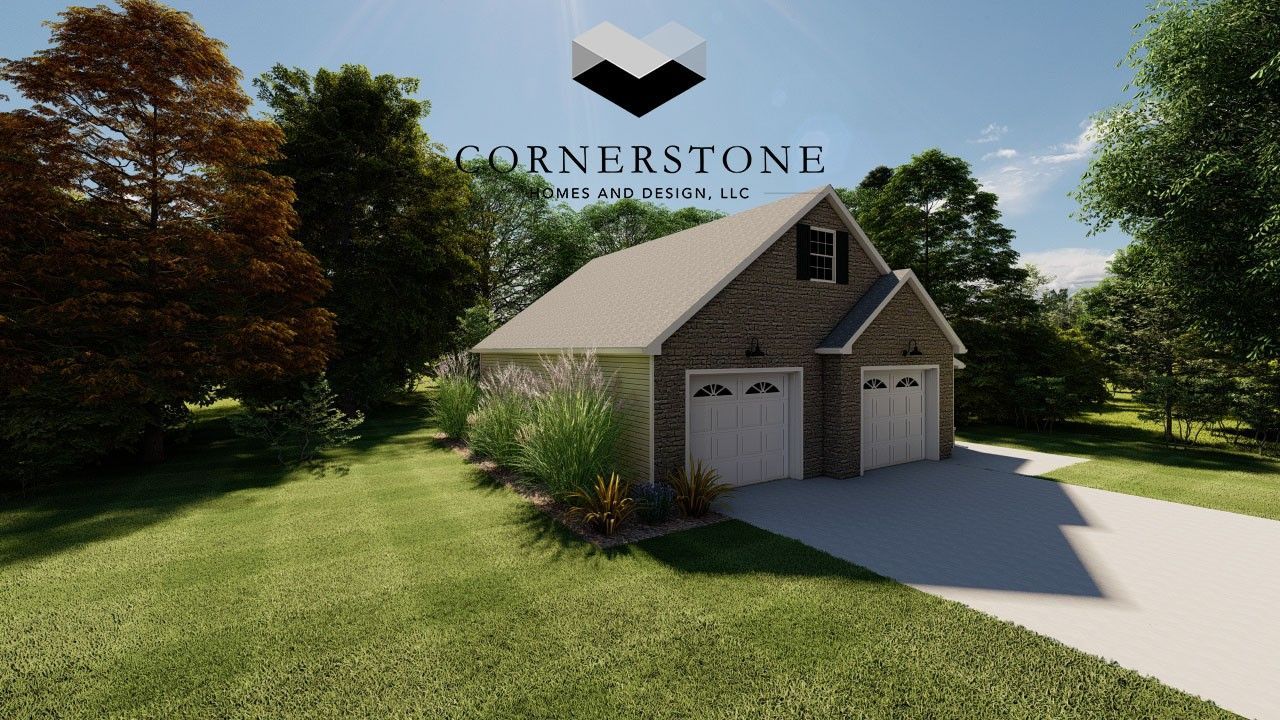 An artist 's impression of a cornerstone garage