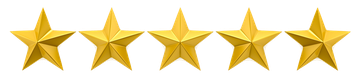 A row of gold stars on a white background.