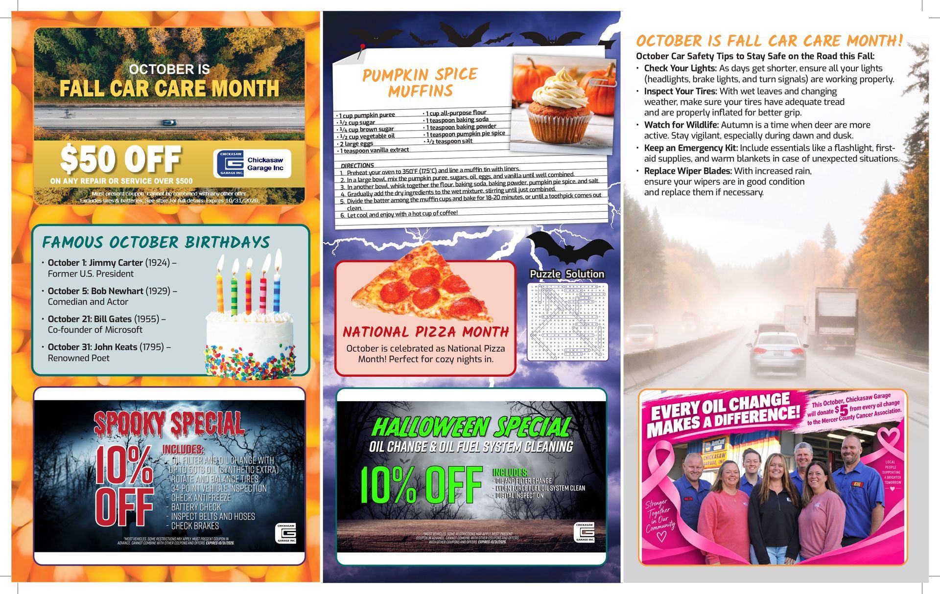 Newsletter Page 2 | Chickasaw Garage