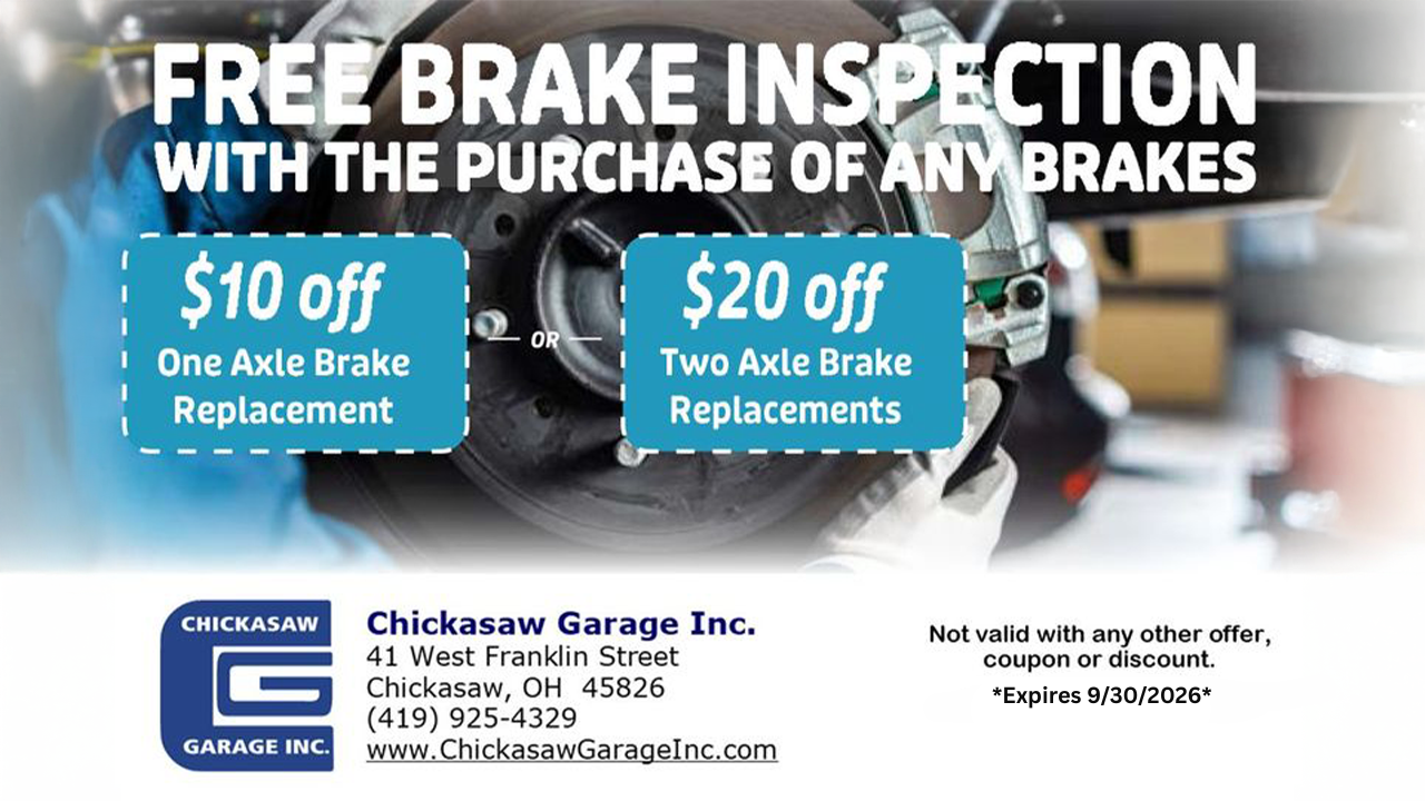 Summer Special 10% Off Services | Chickasaw Garage