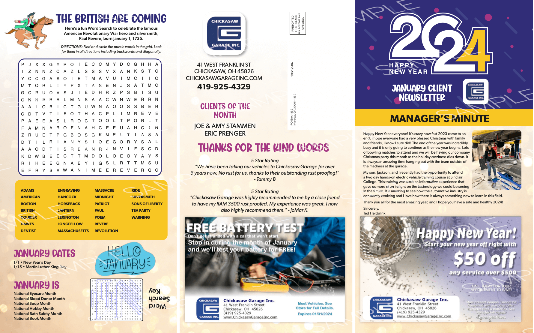 Newsletter with 
