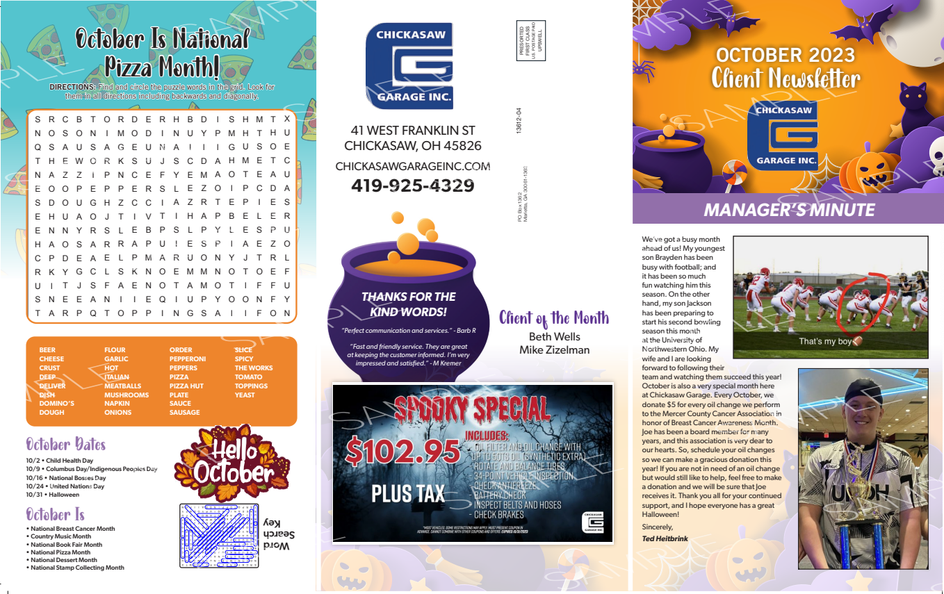 Newsletter titled 