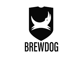 BrewDog logo: black shield with white stylized bird above the word “BREWDOG”