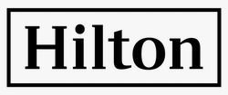 Hilton logo in black serif text inside a double-line rectangular border