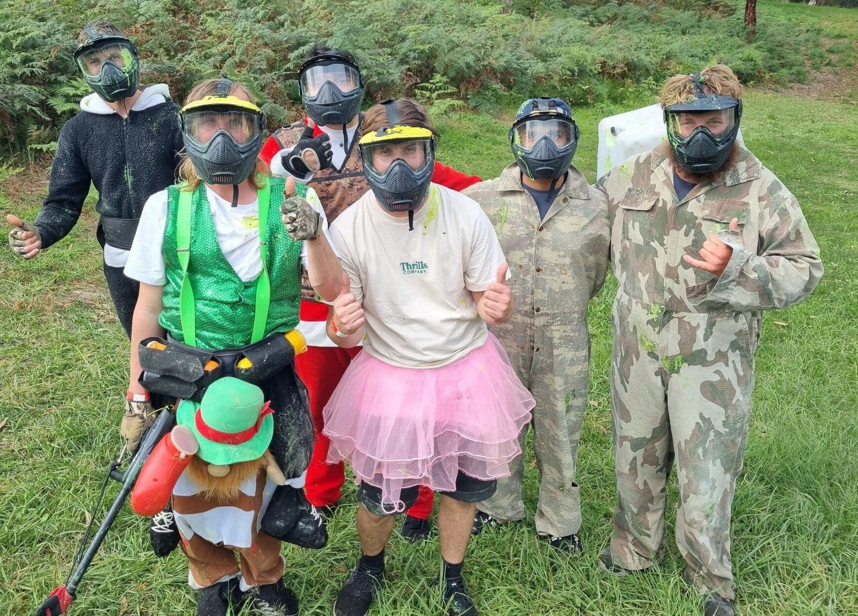 Paintball Players Smiling — Salt Ash NSW — Hellfire Paintball