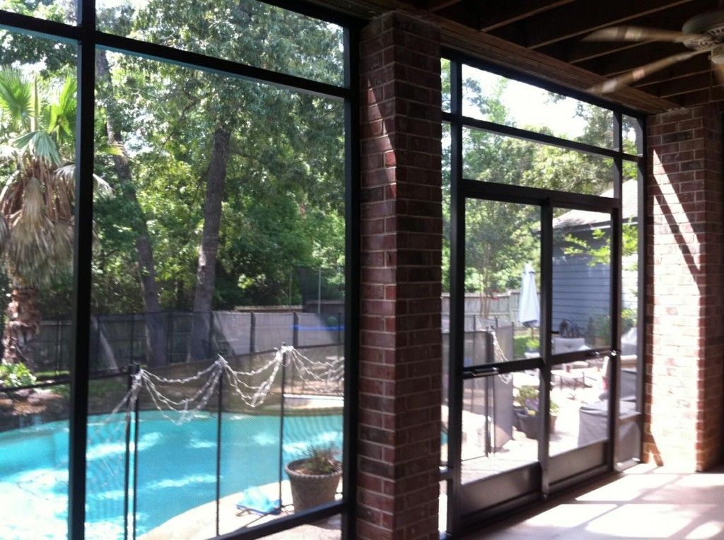 Pearland patio screen enclosure with fiberglass mesh for bug-free living