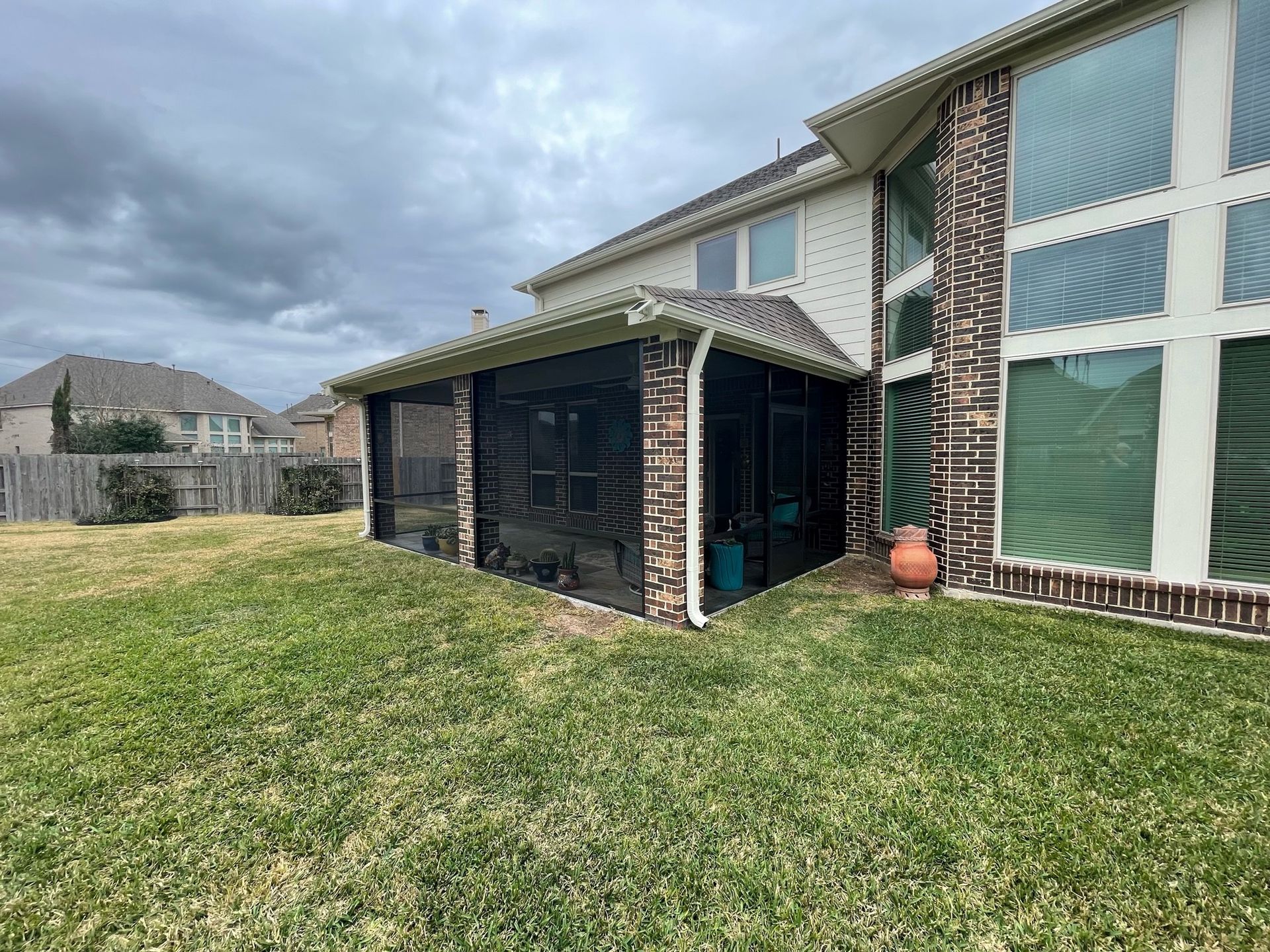 Bug-free screened room built in Willis backyard