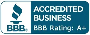BBB accredited business logo with A+ rating. BBB accredited business logo with A+ rating.
